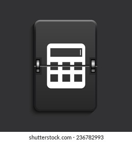 vector modern calculator scoreboard black icon. Eps 10