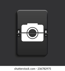 vector modern camera scoreboard black icon. Eps 10