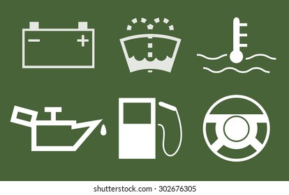 Vector modern car icons set 