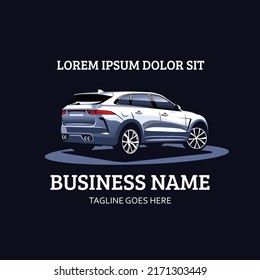 Vector modern car illustration logo
