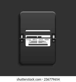 vector modern card scoreboard black icon. Eps 10