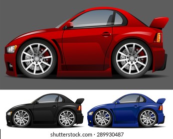 Vector modern cartoon car