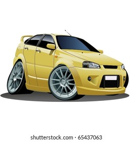 Vector modern cartoon car