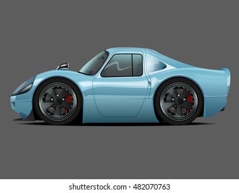 Vector modern cartoon car. retro car