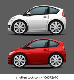 Vector modern cartoon car, sports car