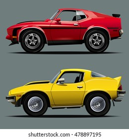 Vector modern cartoon car, sports car