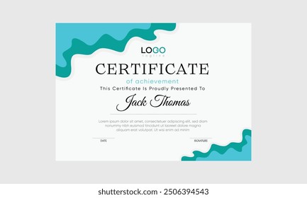 vector modern certificate template. vector certificate illustration
