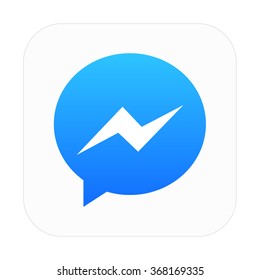 Vector modern chat app icon on white background