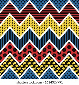 vector modern chevron geometric seamless pattern on white