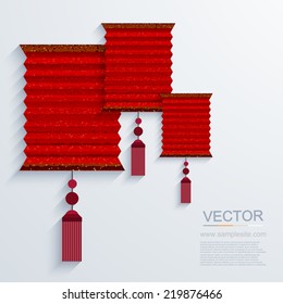 vector modern chinese Paper Lantern background. Eps10