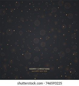 Vector modern Christmas or 2018 Happy New Year winter holiday invitation card background