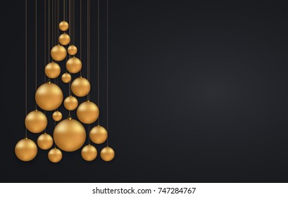 Vector modern Christmas or 2018 Happy New Year winter holiday invitation card background