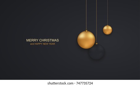 Vector modern Christmas or 2018 Happy New Year winter holiday invitation card background