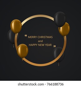 Vector modern Christmas or 2018 Happy New Year winter holiday invitation card background