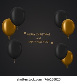 Vector modern Christmas or 2018 Happy New Year winter holiday invitation card background