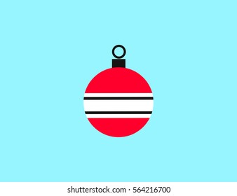 Vector modern christmas tree ball icon