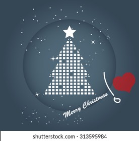 Vector modern Christmas tree icon