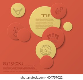 Vector modern circle award infographic background. Eps10