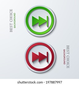 Vector modern circle icons on sample background. 2 variants. Eps10