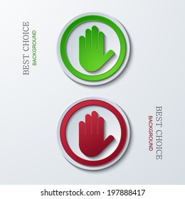 Vector modern circle icons on sample background. 2 variants. Eps10