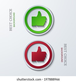 Vector modern circle icons on sample background. 2 variants. Eps10