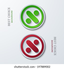 Vector modern circle icons on sample background. 2 variants. Eps10