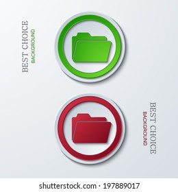 Vector modern circle icons on sample background. 2 variants. Eps10