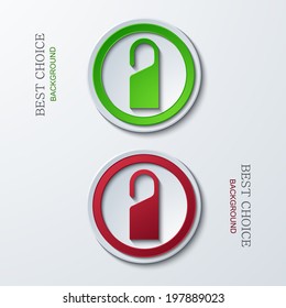 Vector modern circle icons on sample background. 2 variants. Eps10