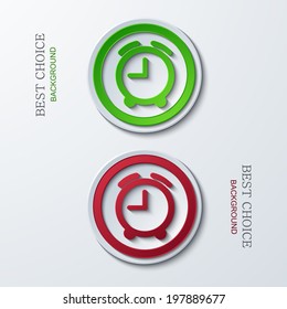 Vector modern circle icons on sample background. 2 variants. Eps10