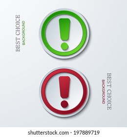 Vector modern circle icons on sample background. 2 variants. Eps10