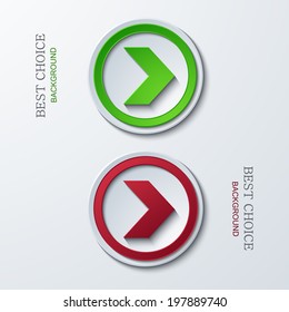 Vector modern circle icons on sample background. 2 variants. Eps10