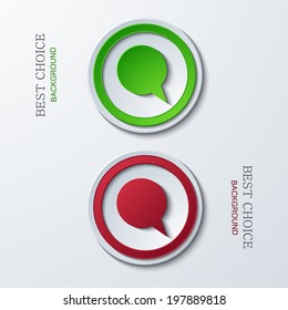 Vector modern circle icons on sample background. 2 variants. Eps10