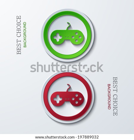 Vector modern circle icons on sample background. 2 variants. Eps10