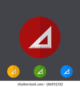 Vector modern circle icons set on gray background