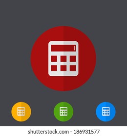 Vector modern circle icons set on gray background