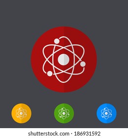 Vector modern circle icons set on gray background