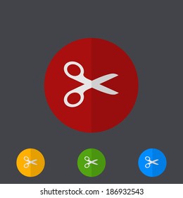 Vector modern circle icons set on gray background