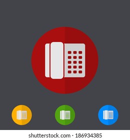 Vector modern circle icons set on gray background