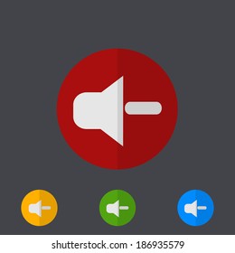 Vector modern circle icons set on gray background