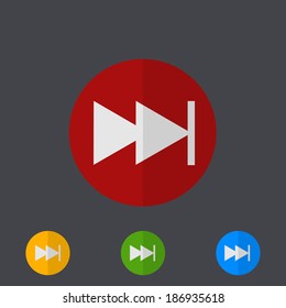Vector modern circle icons set on gray background