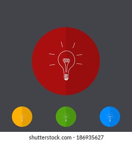 Vector modern circle icons set on gray background