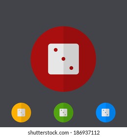 Vector modern circle icons set on gray background