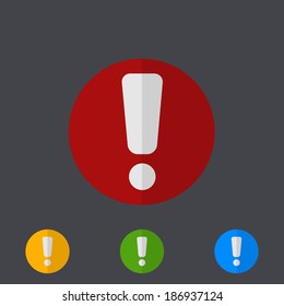 Vector modern circle icons set on gray background