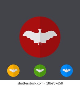 Vector modern circle icons set on gray background