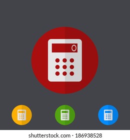 Vector modern circle icons set on gray background