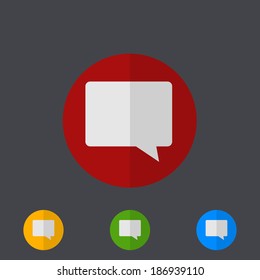 Vector modern circle icons set on gray background