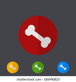 Vector modern circle icons set on gray background