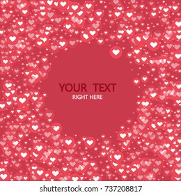 Vector modern circle like heart icons background. Social media concept. Valentines day invitation. Love symbol poster