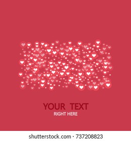 Vector modern circle like heart icons background. Social media concept. Valentines day invitation. Love symbol poster