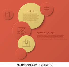 Vector modern circle technology infographic background. Eps10